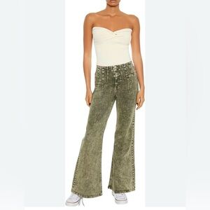 Forever 21 Olive Green Flare Jeans - NWT New with Tags (Size L)